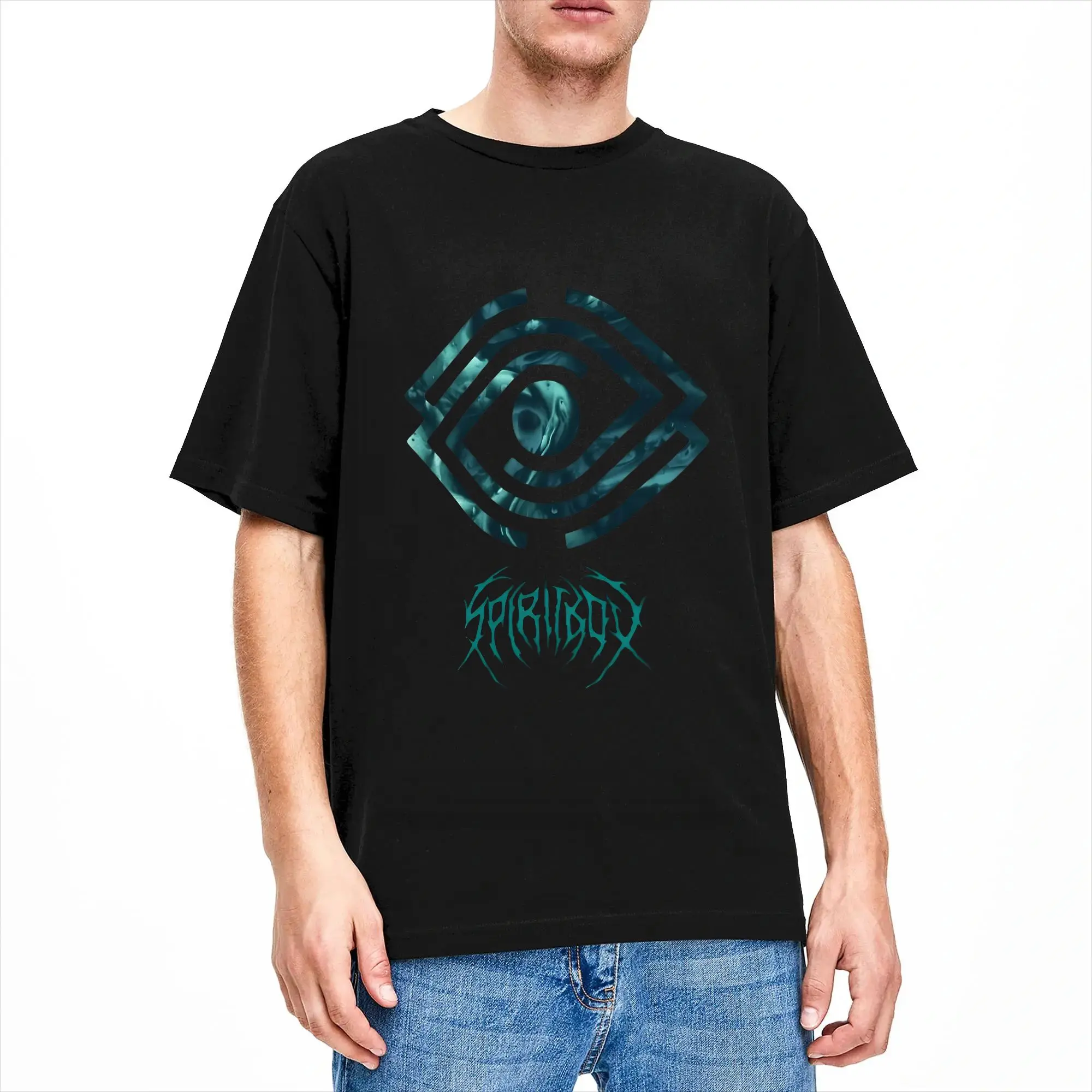Spiritbox Eye Symbol Metal Band Logo T-Shirts Men  Fun Cotton Tees Round Collar Short Sleeve T Shirts Birthday Gift Clothes