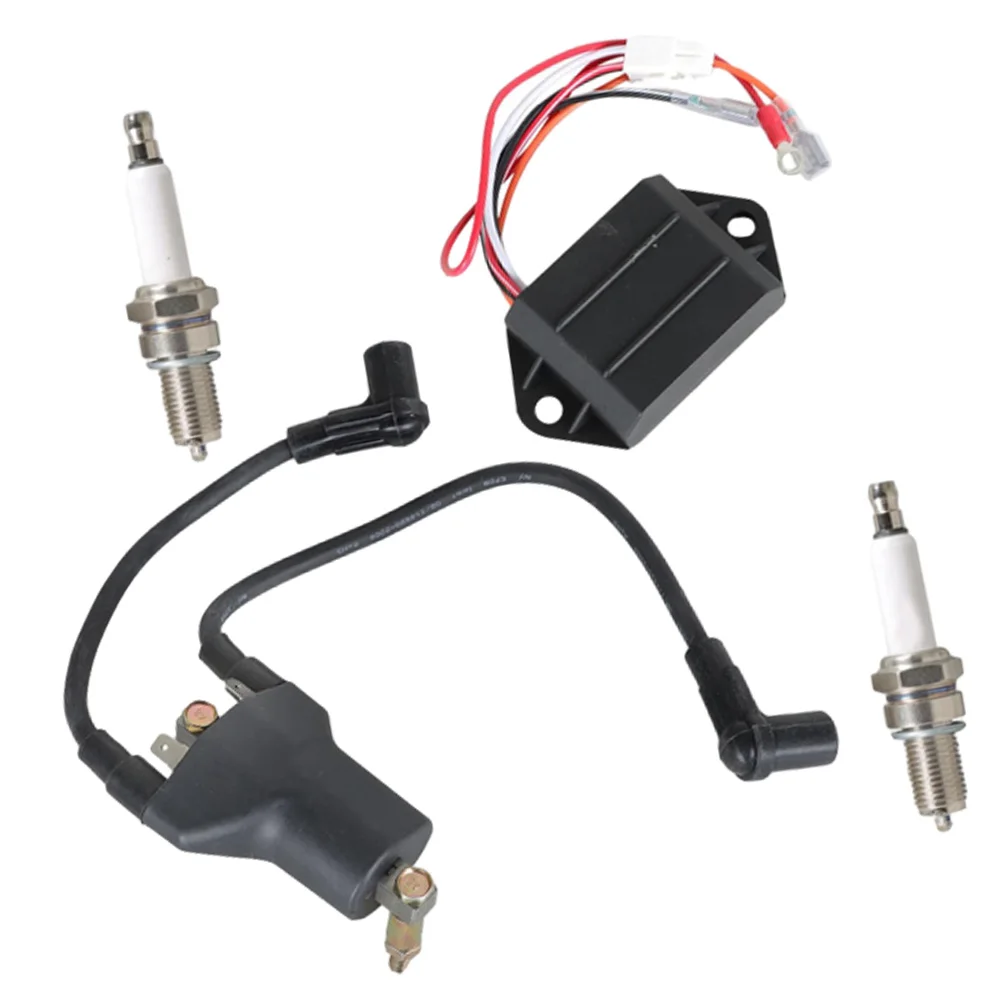 

For EZGO Golf Cart 4 Cycle Gas 1996-1998 26652-G01 72562-G01 Ignition Coil AC CDI Ignitor Spark Plugs