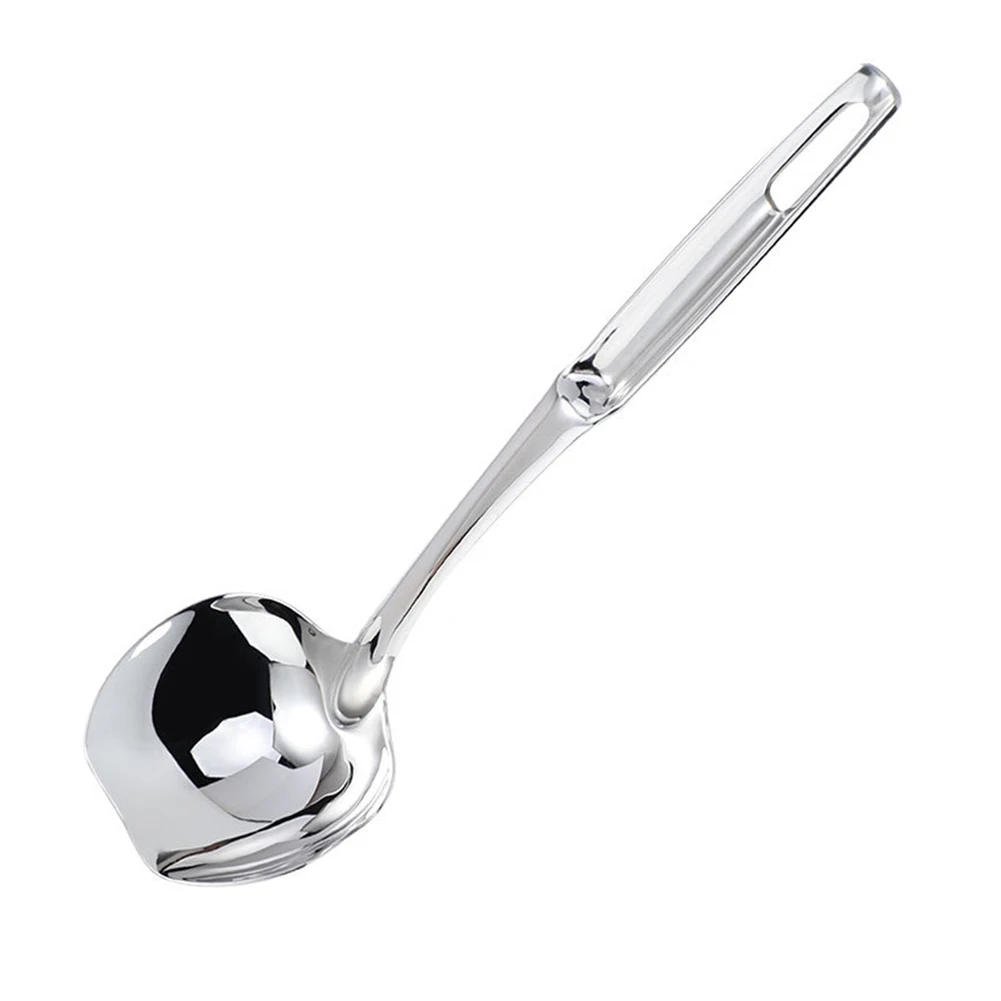 Stainless Steel Apple-Shaped Ladle: Effortless Oil Separation & Versatile Use New Stainless Steel Spoon Rest Kitchen