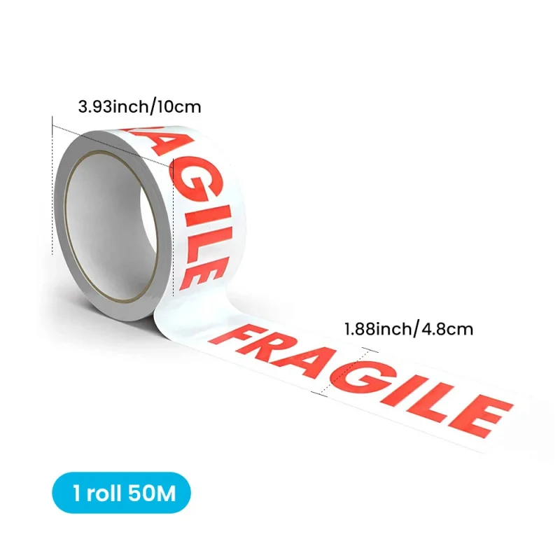 custom.Custom Printing Fragile Heavy Duty BOPP Tape Single Sided Carton Sealing Tape