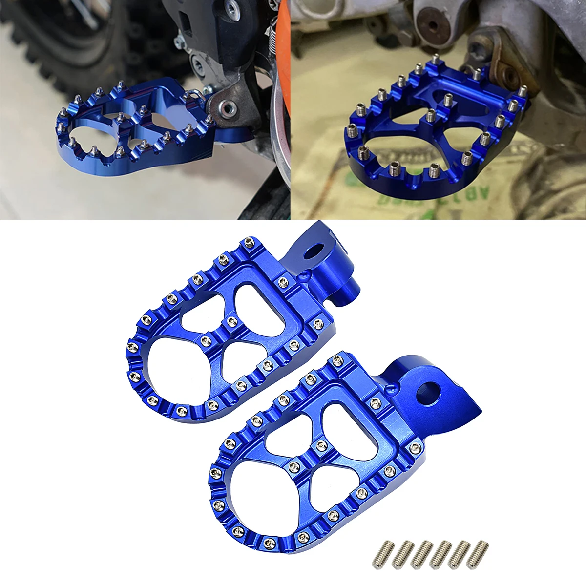 

For KTM TC FC TE FE TX FS 65 85 125 125 250 300 350 450 501 TE300 HUSQVARNA Foot Pegs FootRest Footpegs Rests Pedals Shelf Plate