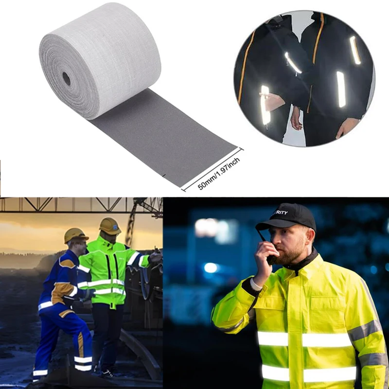 Reflective Fabric Warning Safety Traffic Reflective Tape Sewing For Garment Vest Bag