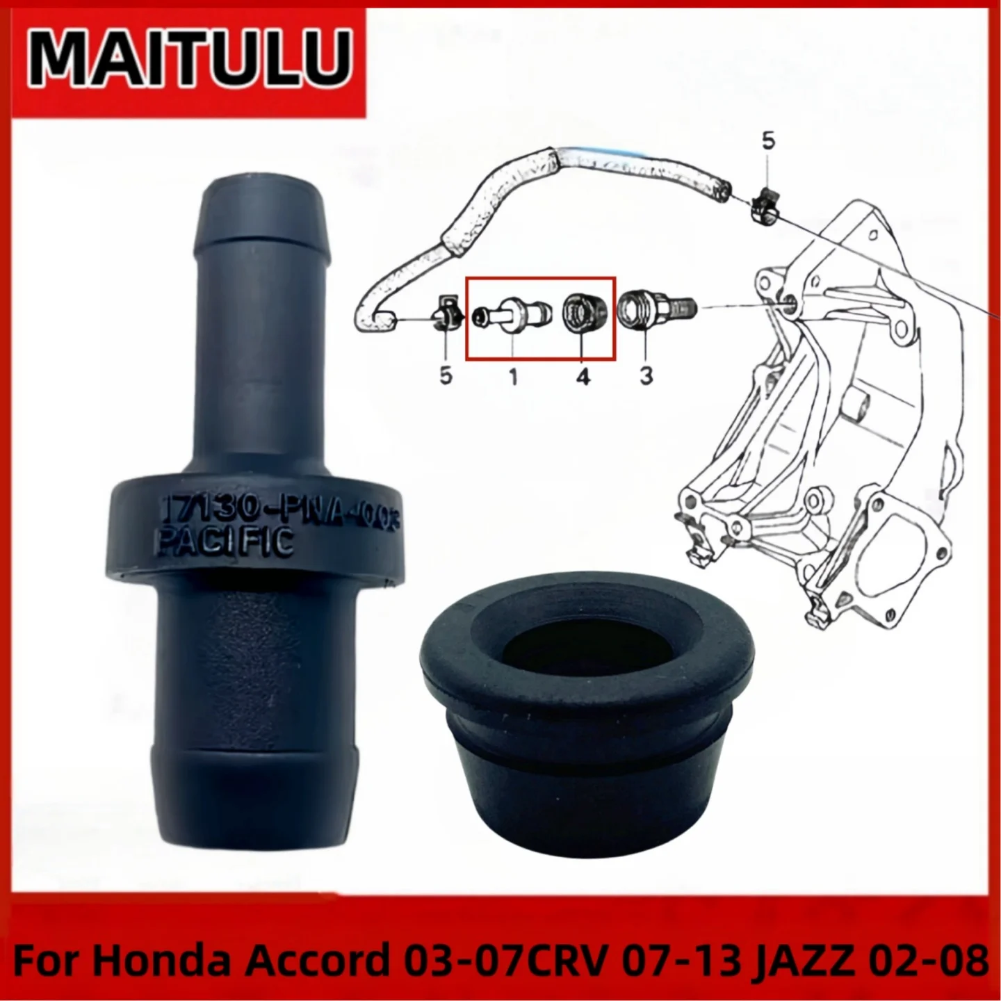 

17130-PNA-003 Для Honda Accord 2003-2007, CRV 2007-2011, клапан PCV 17139PK1000