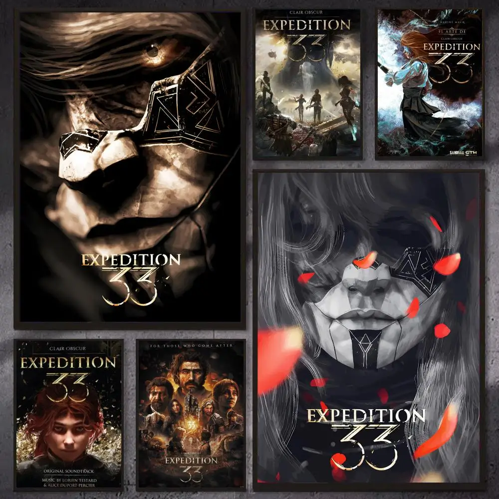 Game C-Clair Obscur E-Expedition 33 fantasy Poster Modern Aesthetic Cool Premium Decor for Bedrooms and Gaming Rooms