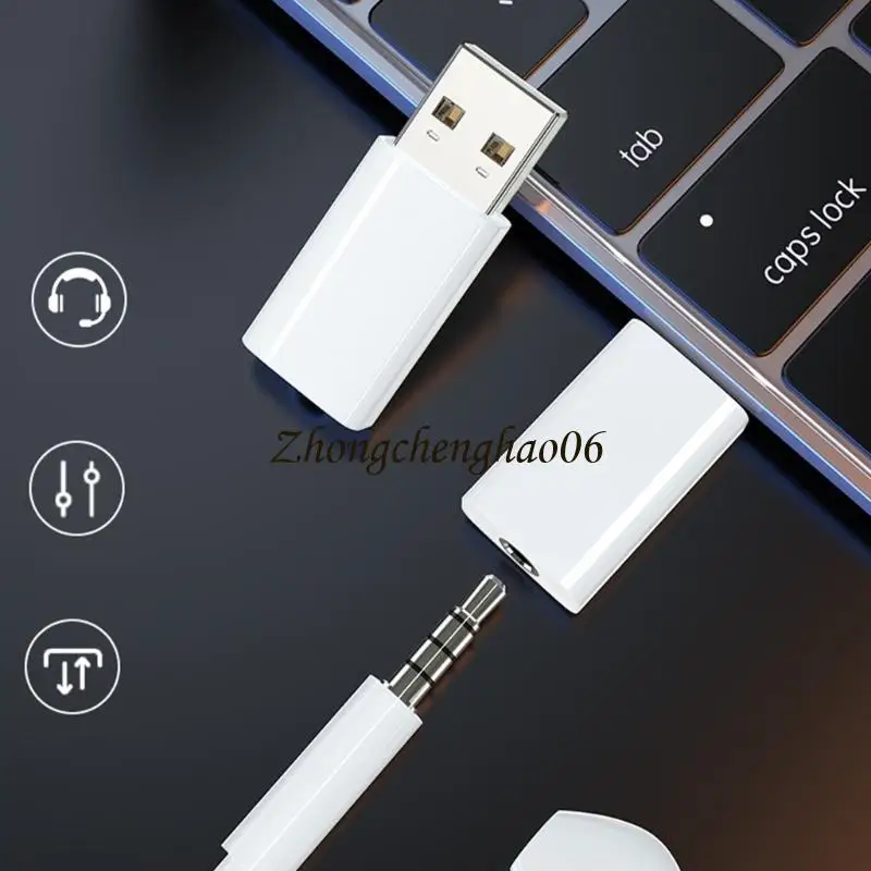 Type C to 3.5mm Female Headphone Jacks Adapter USB to 3.5mm Audios Converters 601F