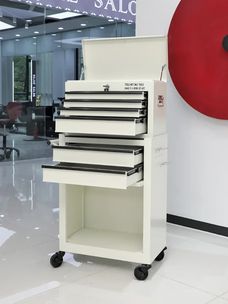 Barber Shop Multifunctional Stainless Steel Tool Cabinet Makeup Storage Perm and Dyeing Cart Hair Salon Special Hair