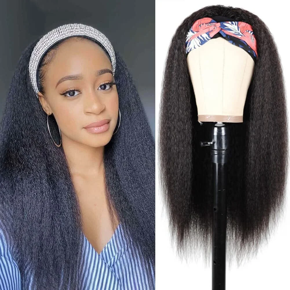 

Headband Wigs Human Hair Kinky Straight Headband Wig Human Hair Yaki Straight Headband Wigs Wear And Go Glueless Wig Human Hair