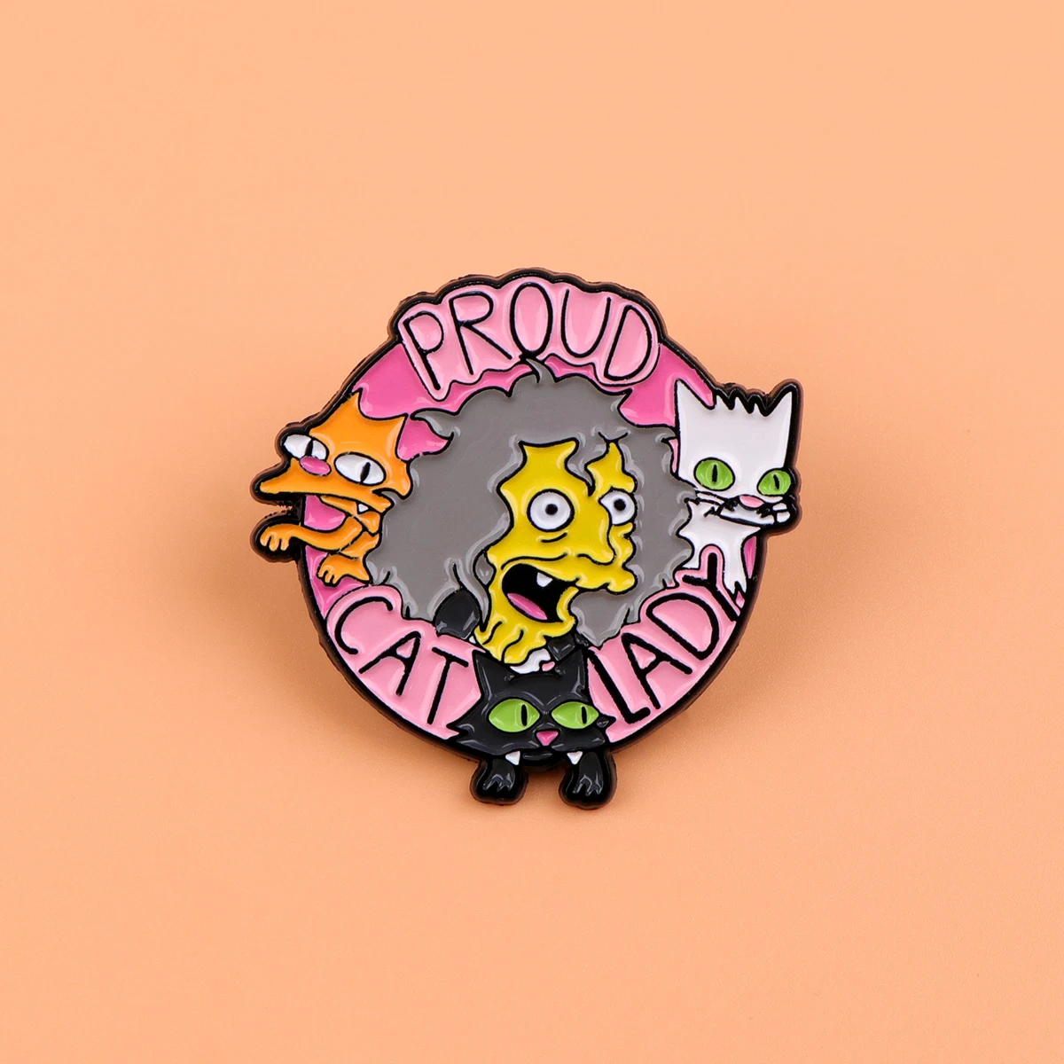 Funny Cartoon Cat Enamel Pins \