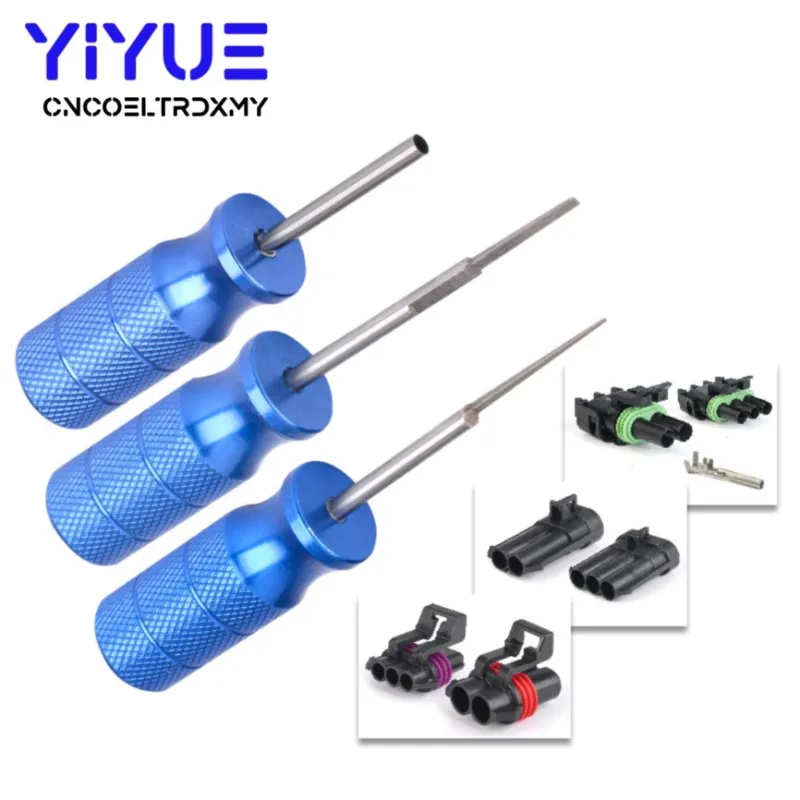 Automotive Plug Terminal Removal Tools for Amp Weather Metri Pack Connector DRK Wire Harness Needle Withdrawer