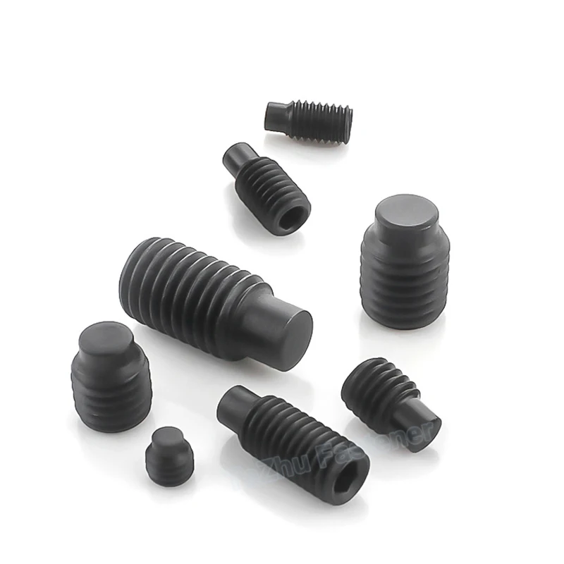 M3 M4 M5 M6 M8 M10 M12 Grade 12.9 Steel Allen Head Hex Hexagon Socket Set Screw with Dog Point Grab Grub Convex End Bolt DIN915