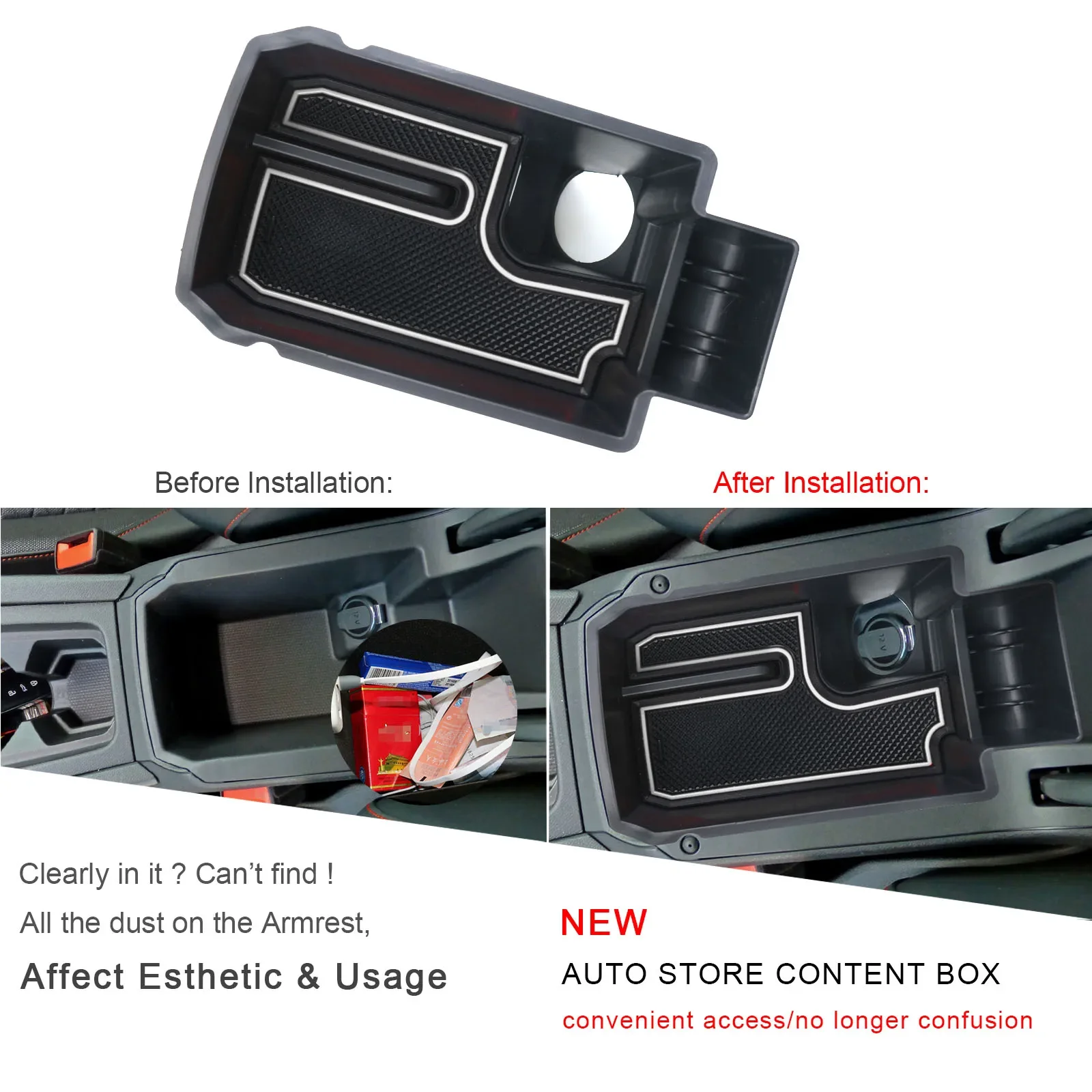 Car Armrest Box Storage for Cupra Formentor Seat Leon MK4 2026 Premium and Performance Front Seats Under Seat Drawer TPE Storage