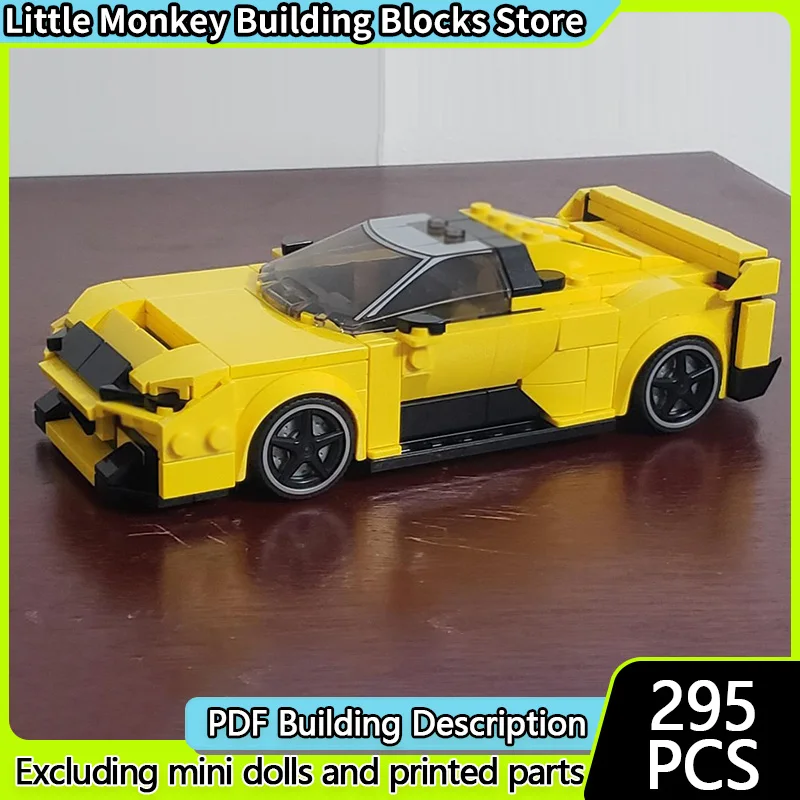 

Модель скоростного гоночного автомобиля MOC, строительные кирпичи F80, гибридный суперкар, модульная технология, детские праздничные подарки, сборка игрушек, костюм