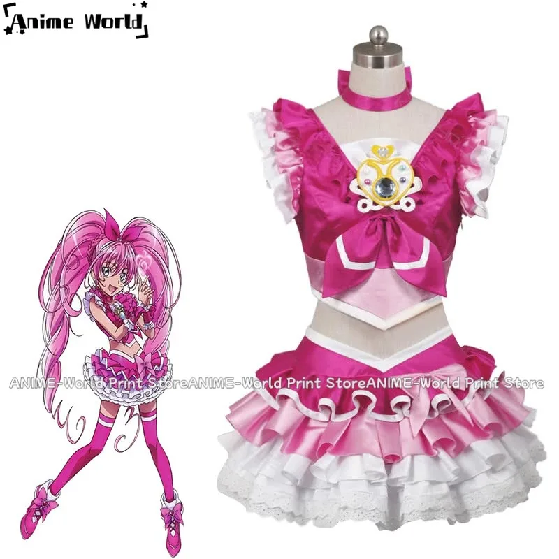 

《Custom Size》Anime Fresh Pretty Cure! Hojo Hibiki Cosplay Costume Halloween Costumes