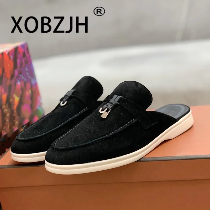 

XOBZJH Sandals Shoes Flat With None Pull On Kid Suede Outside Women's Slippers Flat Sandals Surprise Price