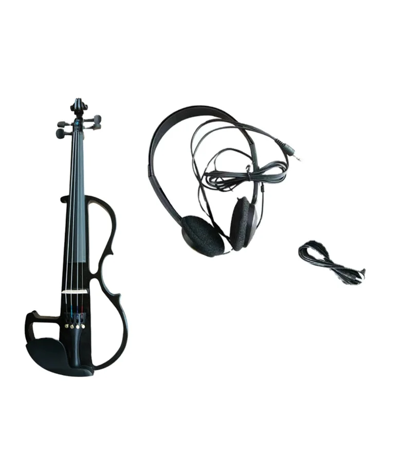 

Электронная скрипка, бесшумный встроенный звукосниматель для начинающих, 4/4, сценическое представление, бразильская древесина, ель, клен, глянцевая отделка, любой цвет