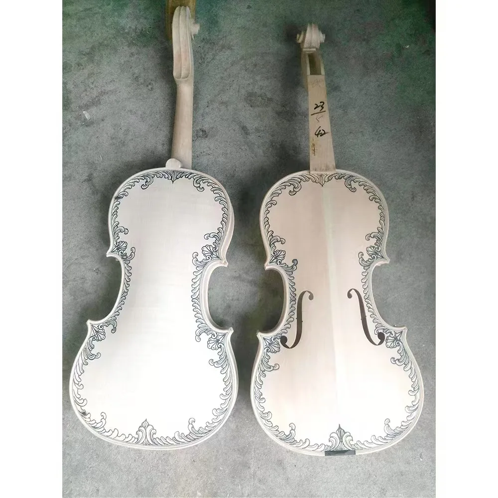 كمان منحوت نهائي قابل للتخصيص، كمان منحوت غير مكتمل، كمان مقاس 4/4