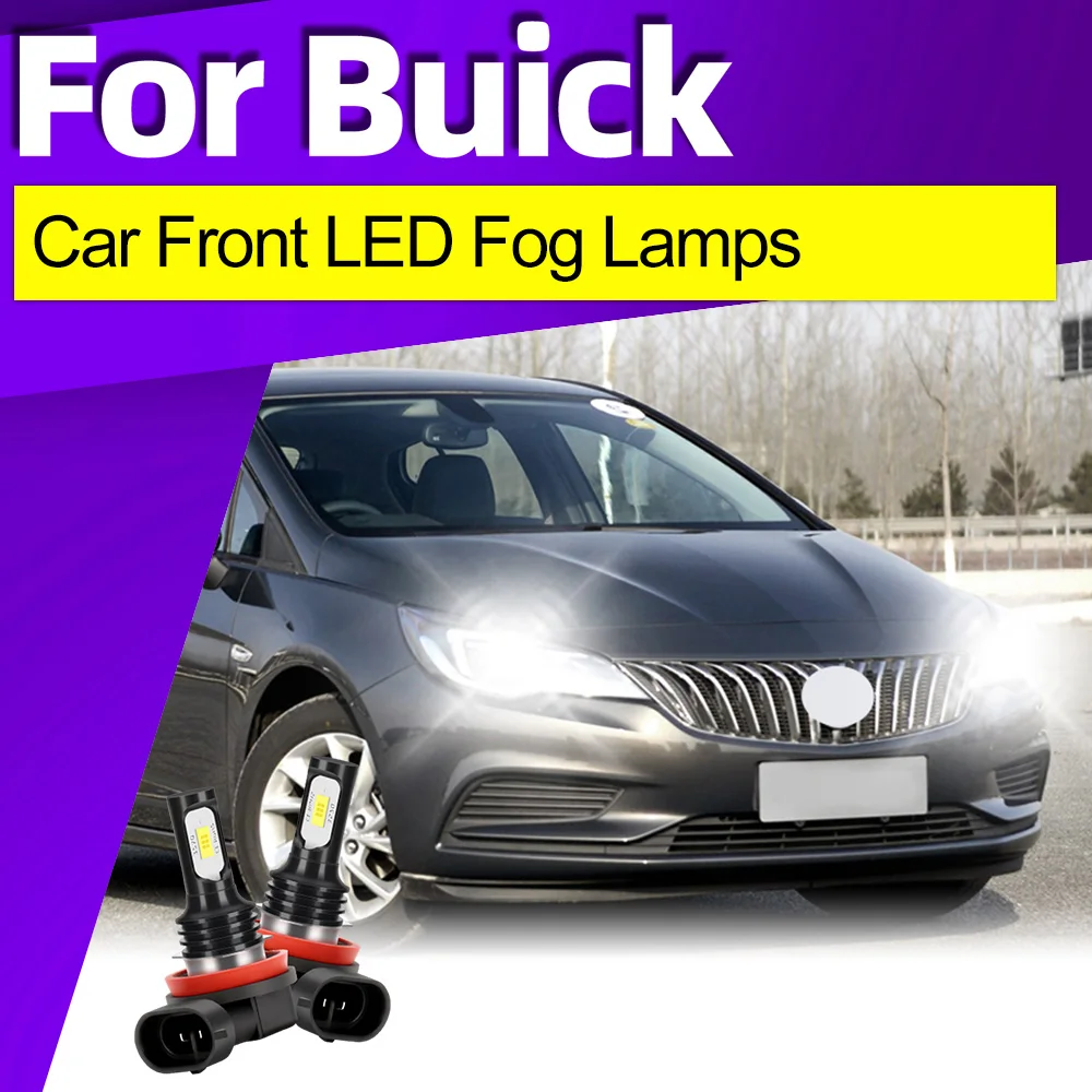 

2 шт. 12 В H8 H11 6000K белые светодиодные противотуманные фары Canbus для Buick Encore Cascada Envision Regal Sportback TourX автомобильные аксессуары