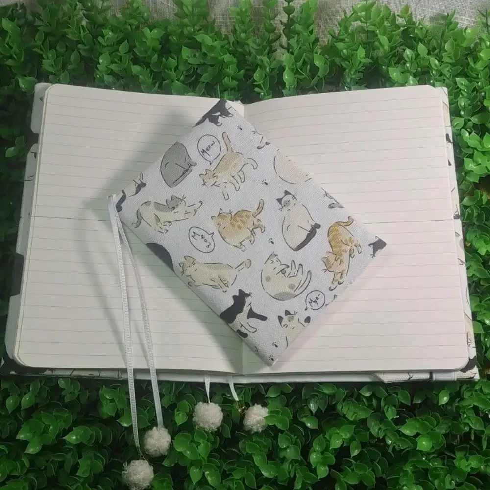 A5 A6 Cartoon Little Flower Cat Notebook Cover Planner Case Cover Protective Shell Journal Cover Protector Office Stationery