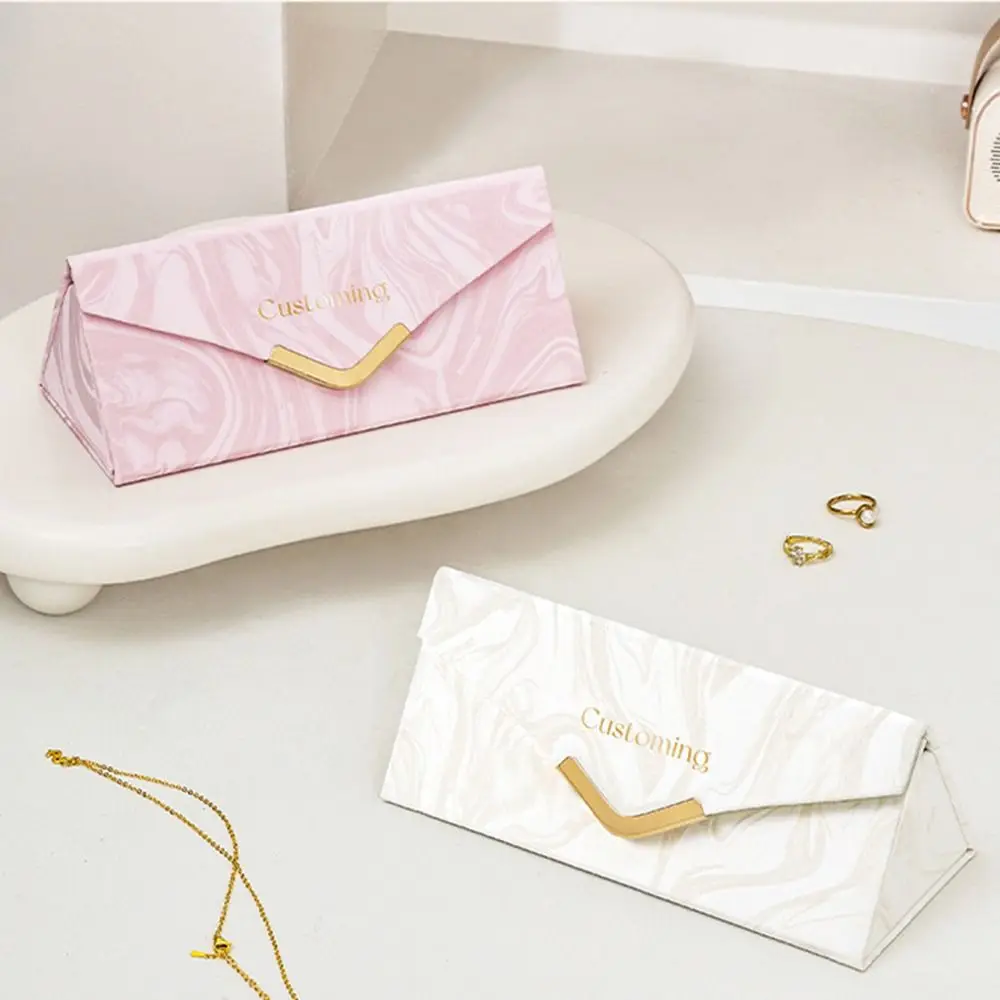 

PU Leather Folding Jewelry Storage Box Multi Divider Design Large Capacity Foldable Eyeglass Case Collapsible Lightweight