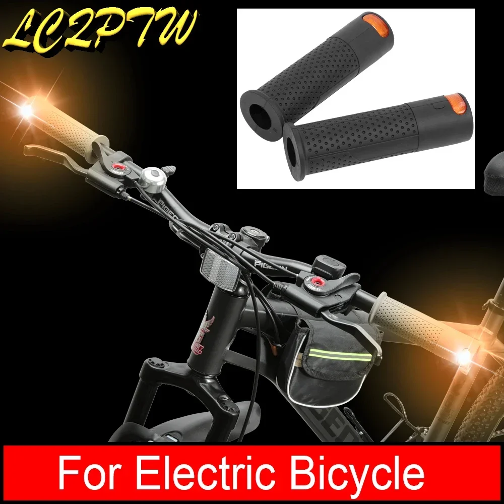 

Universal Handle Front Light Waterproof Rechargeable E Bike Turn Signal Warning Lamp For Electric Bicycle Handlebar Grips Parts