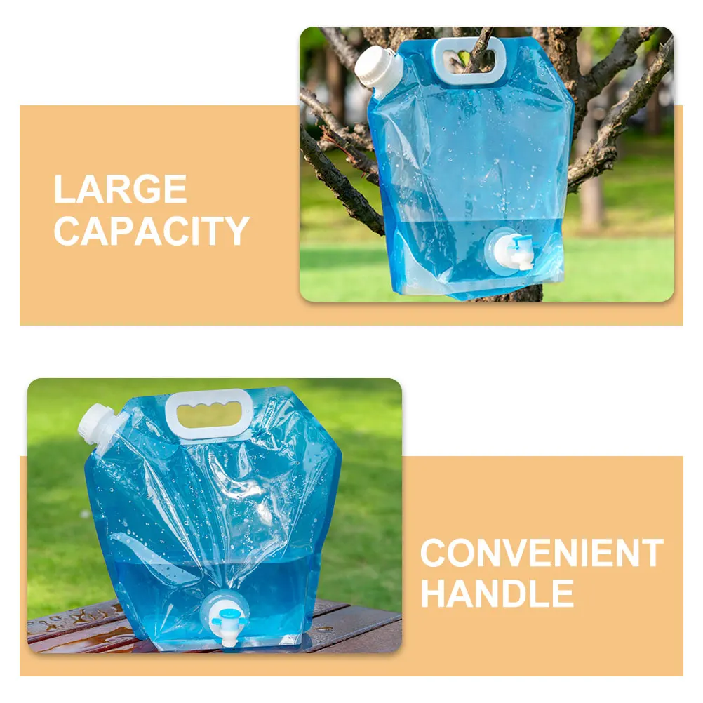 

10L Collapsible Leak-Proof Portable Container For Camping Hiking Outdoor Foldable Storage Bag Camping Supply Large Capacity