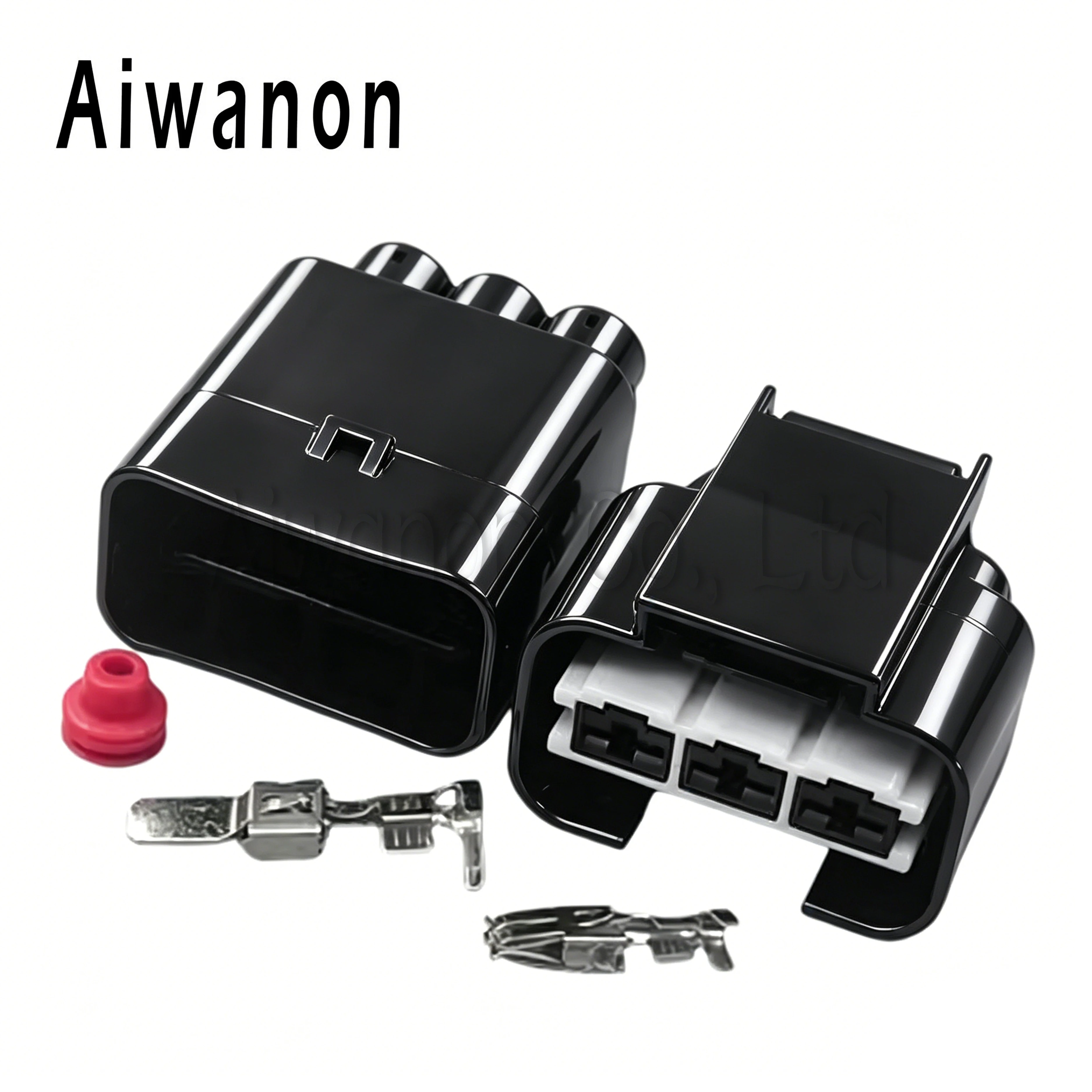 

1 Set 3 Pin 6.3mm 1743271-2 Car Radiator Fan Socket Electrical Connectors Waterproof Female Male Wire Harness Plug