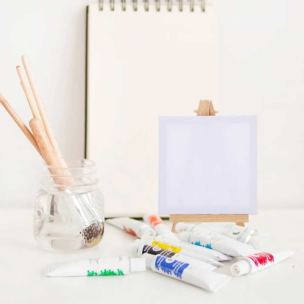 

15 Sets Wooden DIY Painting Kits 8x15 Easel Stands 10x10 Canvas Frames for Hobbies Beginner Craft Projects Oil Acrylic
