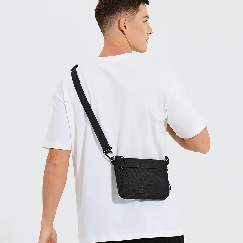 Mens Waterproof Oxford Crossbody Bag Compact Travel Shoulder Bag Casual Daypack Outdoors Lightweight