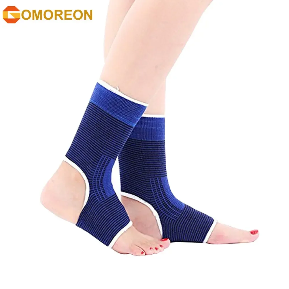 

GOMOREON 1Pair Sports Ankle Brace Supports Compression Support Sleeve for Running, Athletics, Injury Recovery, Joint Pain