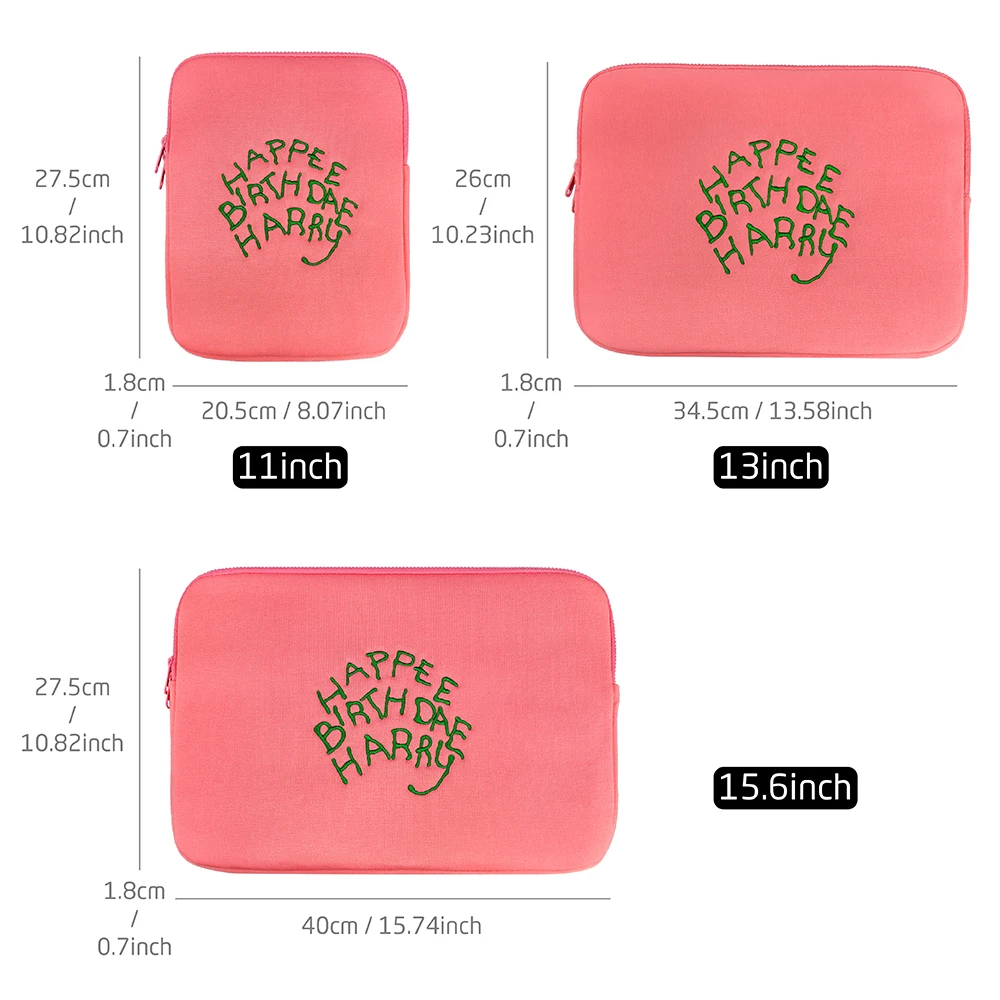 Cute Laptop Slevee 13 14 15 16 Inch Notebook Sleeve Bag for Macbook air pro,HP ,DELL Girl Tablet Case Portable Cover Bag