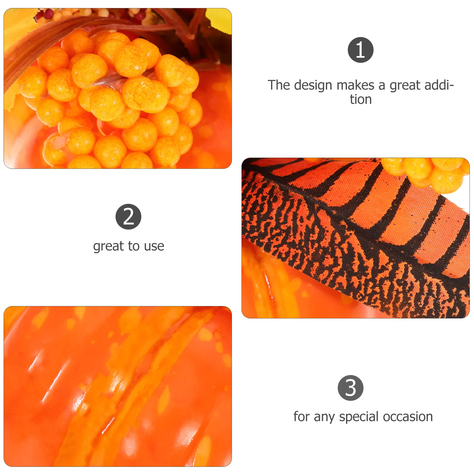 

1Pcs Artificial Maple Leaf Pumpkin Autumn Decor Seasonal Home Decoration Props Yellow Curved Melon Style