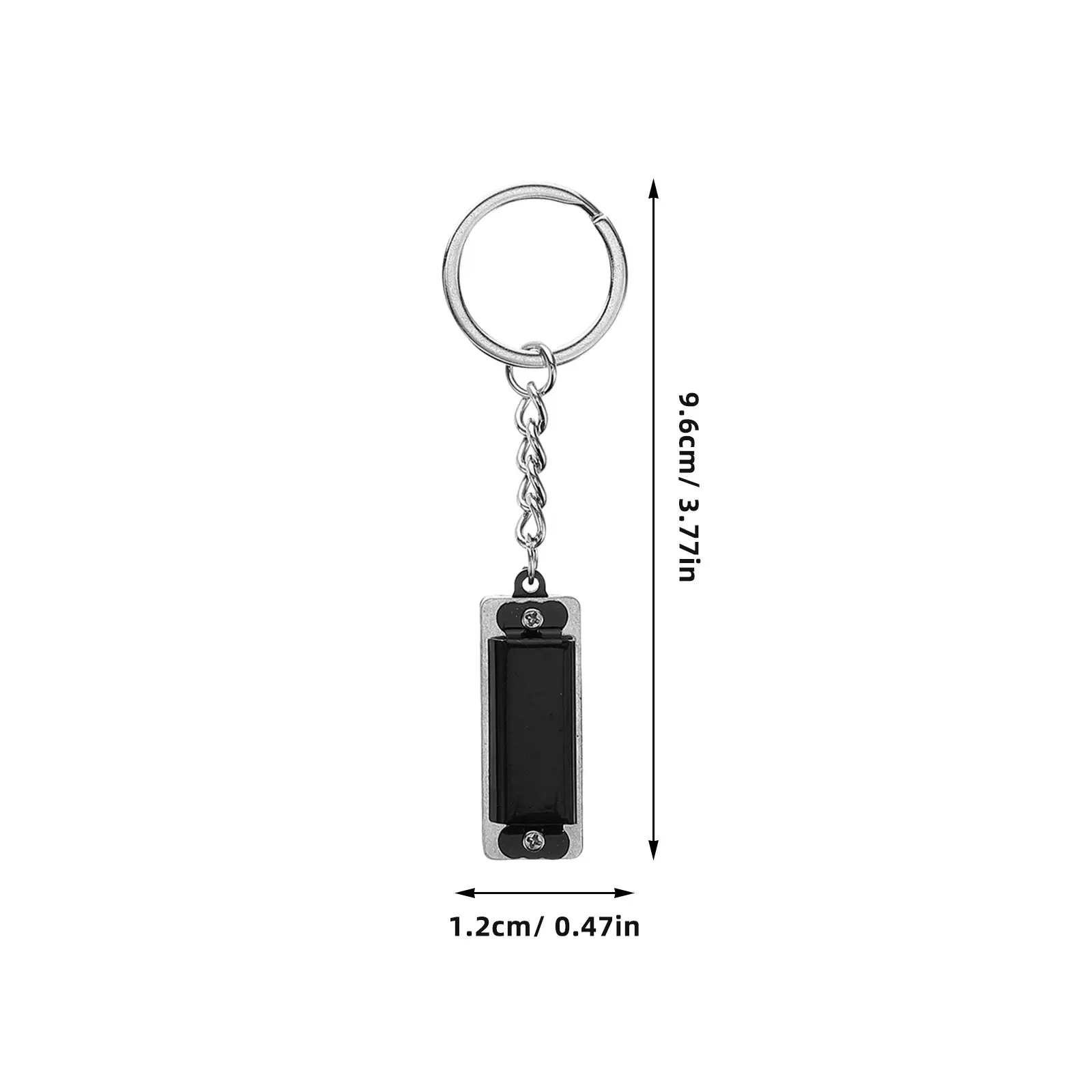 4Pcs Mini Harmonica Keychain 8 Tone Compact Metallic Design for Children Beginners Early Education Musical Keyring Holder