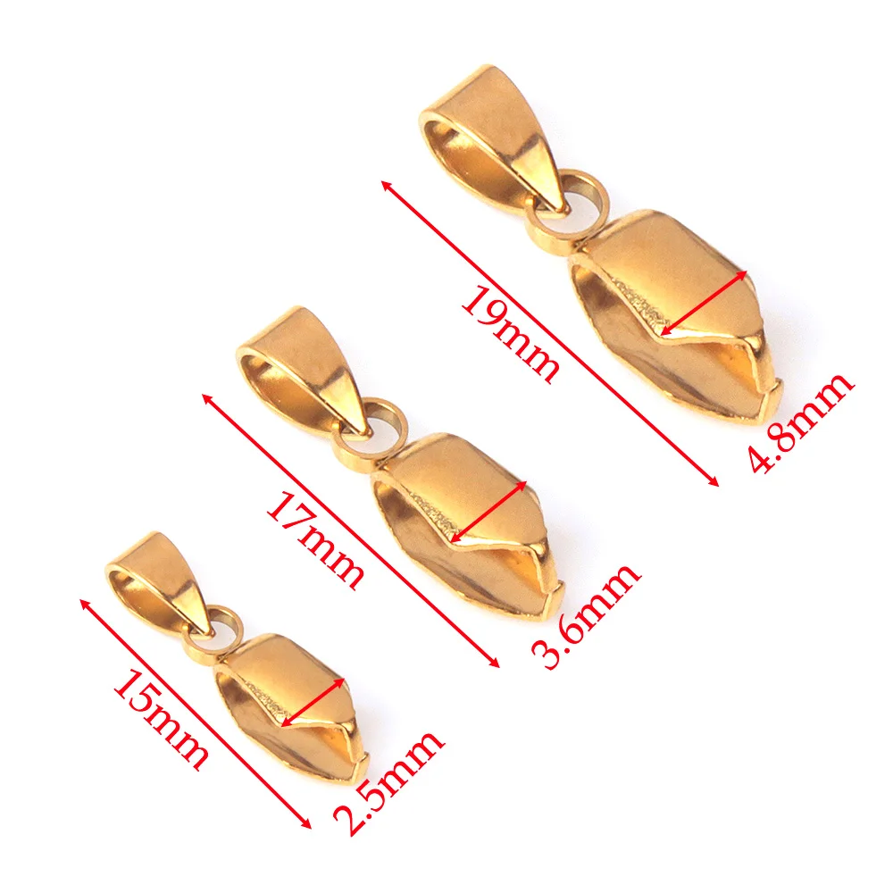 XHN 20 Stück Edelstahl-Anhängerverschlüsse Pinch Clip Bail Hooks Connector Stahlfarbe Fermoir Connecteur Collier für Halskette DIY – Detail 4