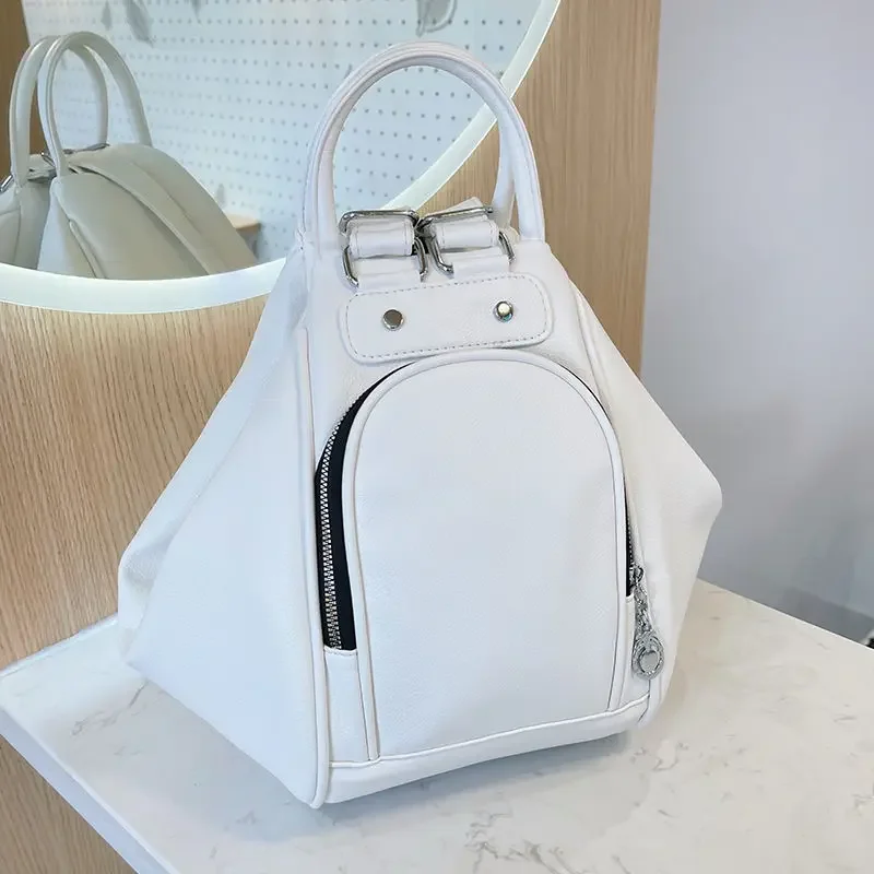 Miyagawa Commuting Simple Solid Color Backpack for Women 2023 New Light Luxury and Popular Fashion Versatile Multi Straddle Bag