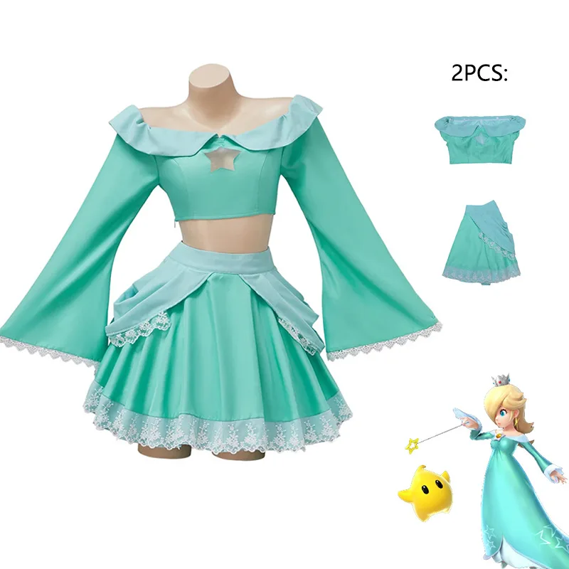 Anime Rosalina Cosplay Costume Princess Dresses Uniform Anime Cosplay Halloween Performance clothing