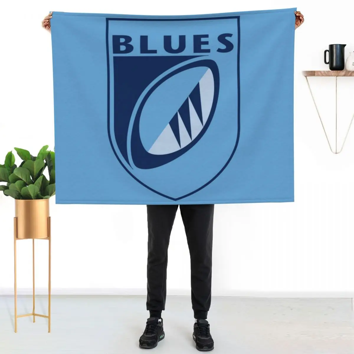 Cardiff Blues Throw Blanket Decoratives Softest funny gift Soft Decorative Throw Flannels Blankets