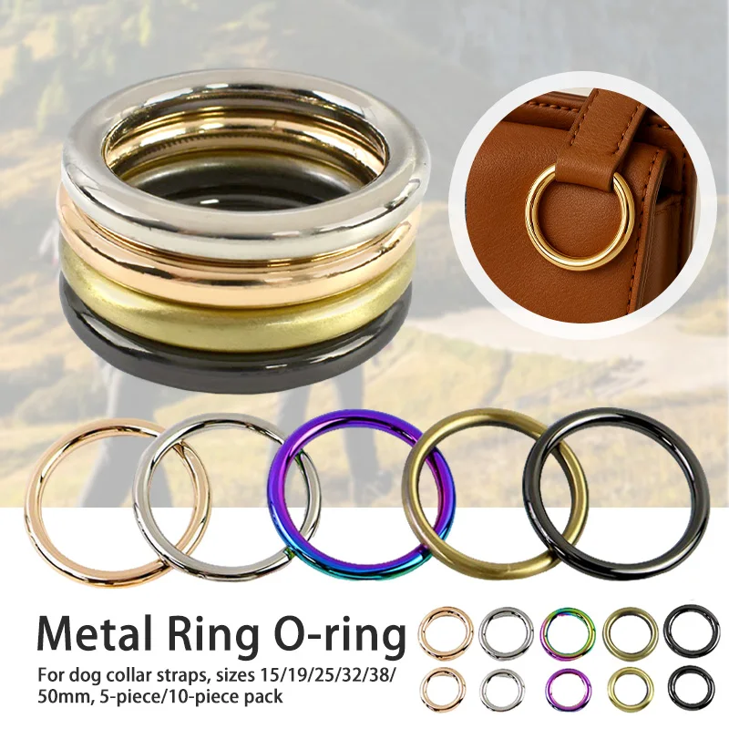 

10Pcs Metal O Ring Buckles for Bags Strap Dog Collar Belt Rings Clasp Key Chain Hooks Loops DIY Leather Handbag Accessories