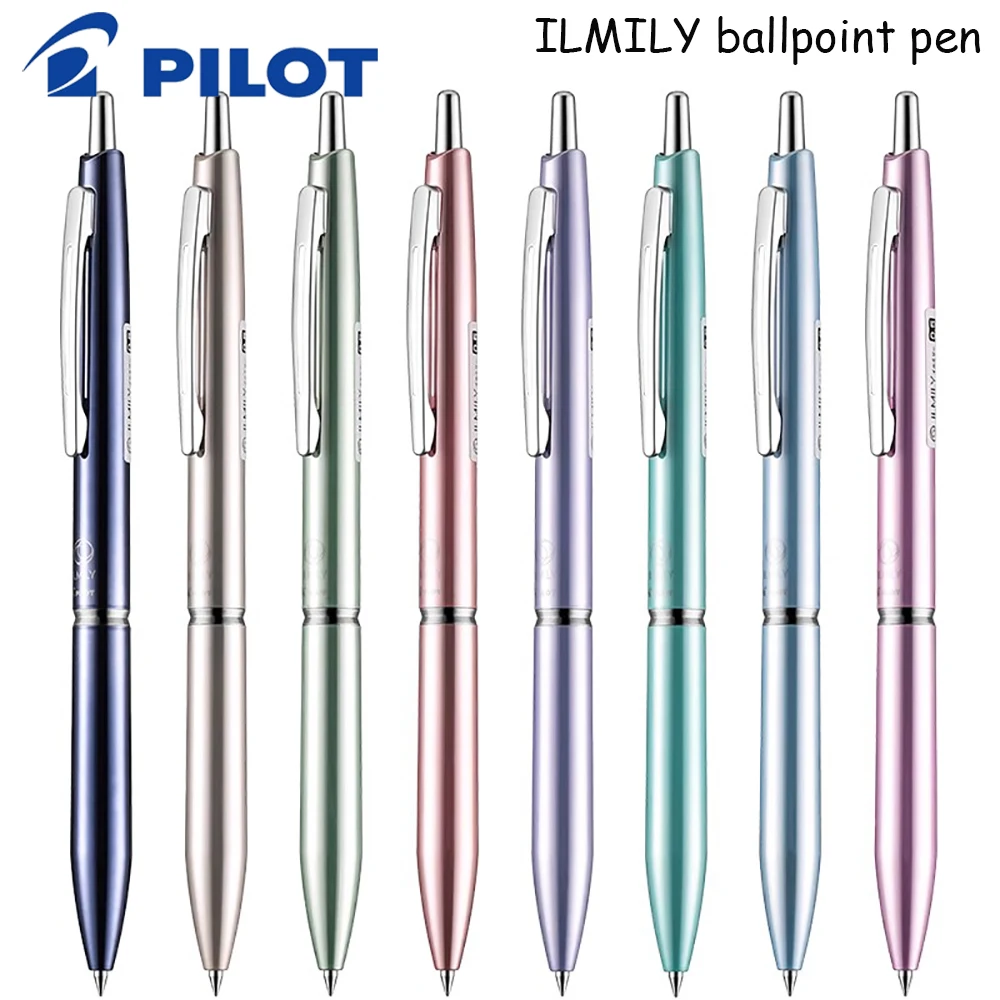 

New Japan PILOT-limited Ballpoint Pen BIL-80EF Press Gel Pen 0.5mm Black Pen Candy Color Cute Stationery School Supplies