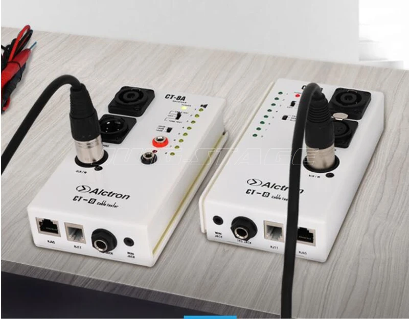 BNC DIN SPEAKON كابل الصوت فونو RCA DMX 5PINS DMX آلة اختبار كابل الإشارة