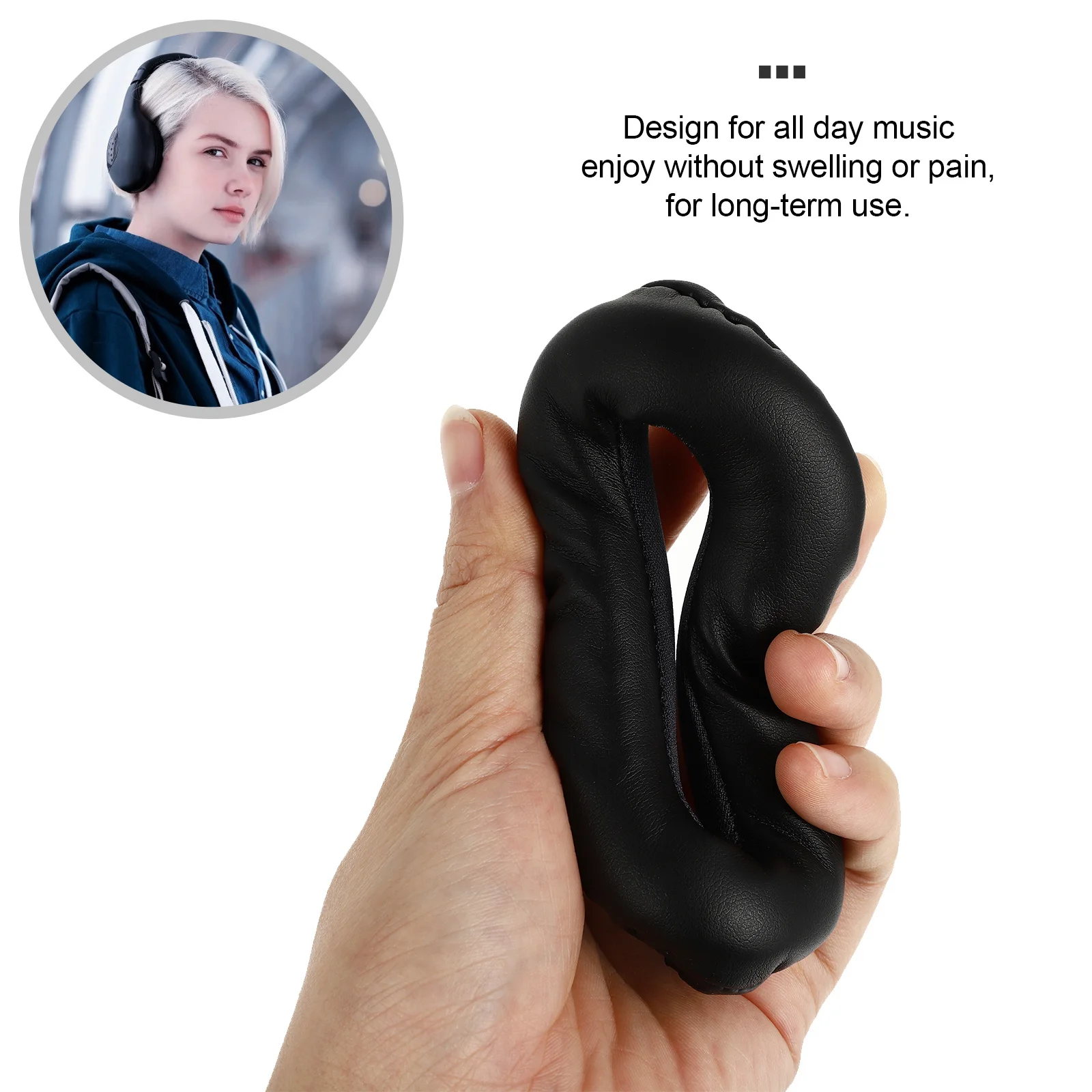 

2Pcs Earphone Cushion Pads Soft Memory Material Protein Compatible G930 G430 Headset Cover Ear Pad