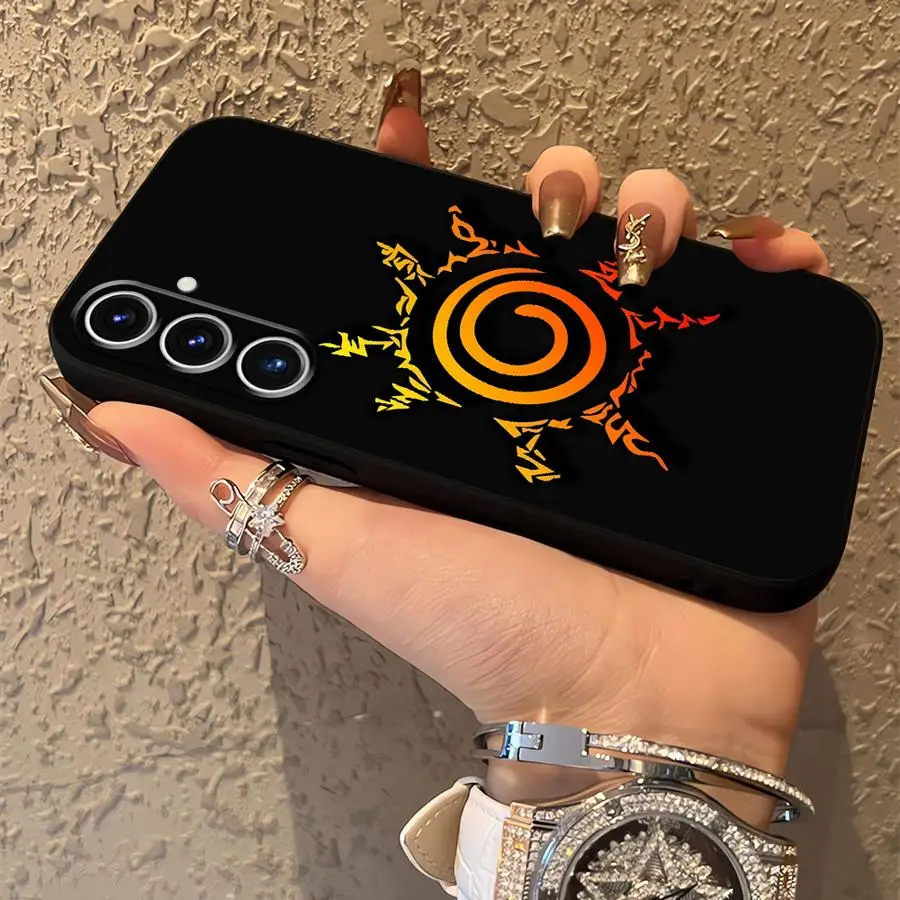 N-NARUTOS Logo Schwarz Weiche Handyhülle für Samsung Galaxy A55 A56 A35 A17 A34 A23 A54 A36 A16 A52 A15 A32 A24 A53 A26 A25