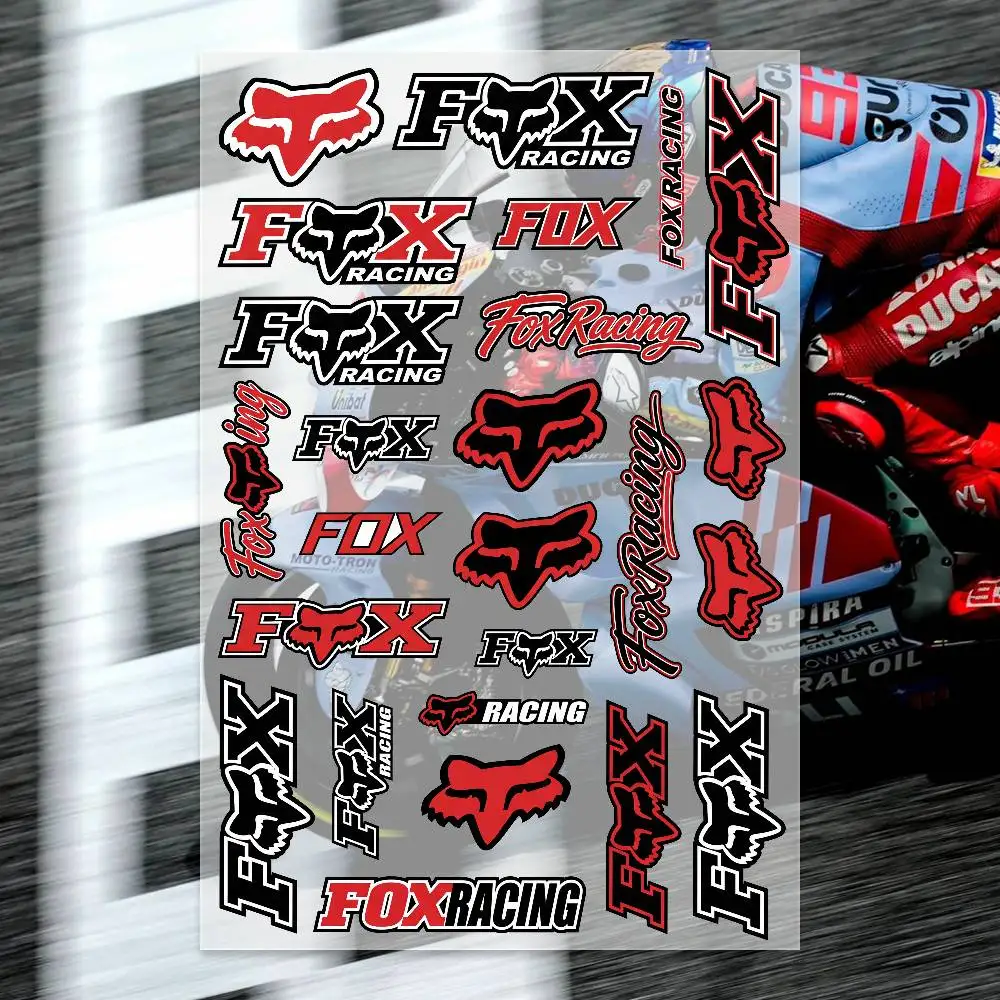 F-ox R-acing Stickers Moto Sticker Auto Body Bumper Windows Motorcycle Laptop Walls Vinyl Decal Car Tuning Accessories