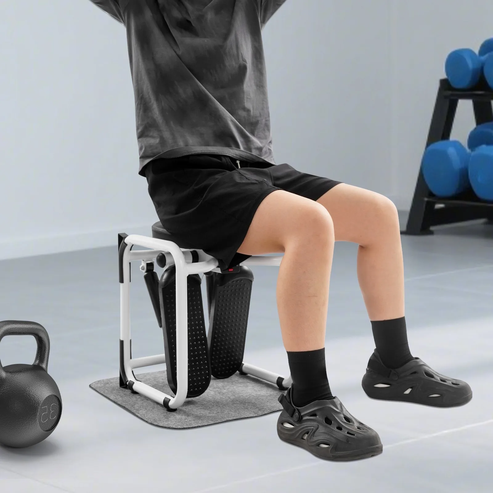 

Многофункциональный степпер с сиденьем для дома, мини-степпер для спорта, бесшумный, с гидравлическим сопротивлением, для тренировки всего тела