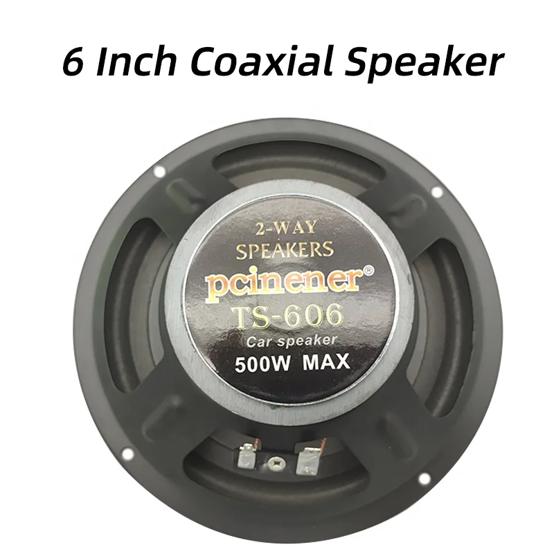 

New Trend 500W Auto Coaxial Speaker 4 Ohm 2-way Big Power Good Quality Best 6 Inch Car Speaker(1pcs speaker)