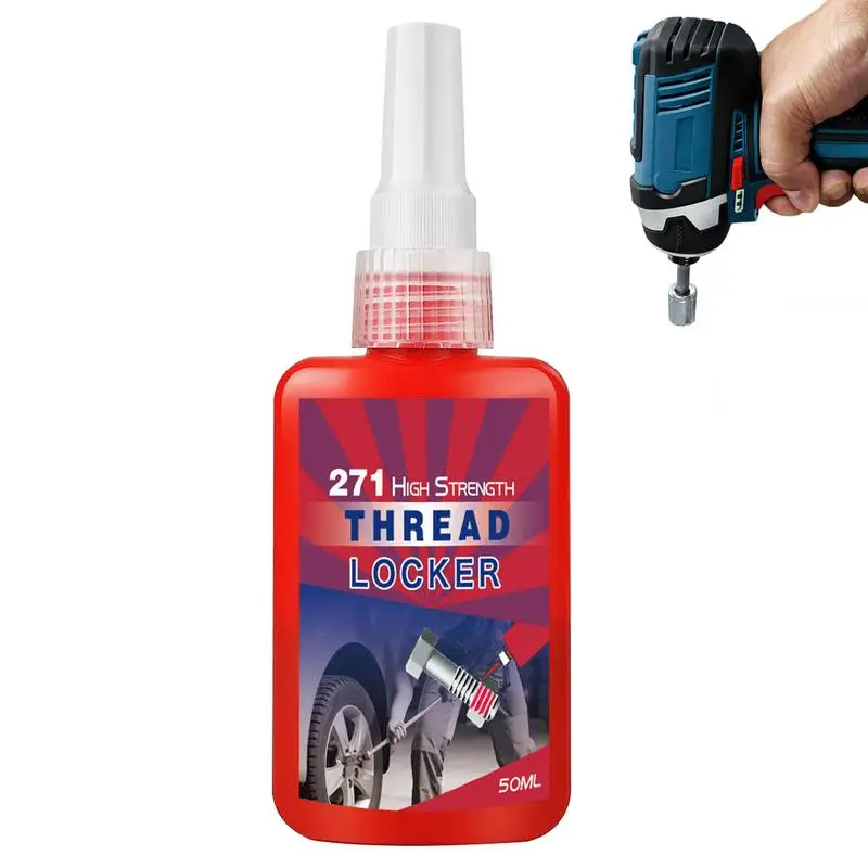 50ml 271 Thread Sealer High Temp Threadlocker Thread Sealant Screw Glue Leak-Proof High Strength Removable Threadlocker for Auto