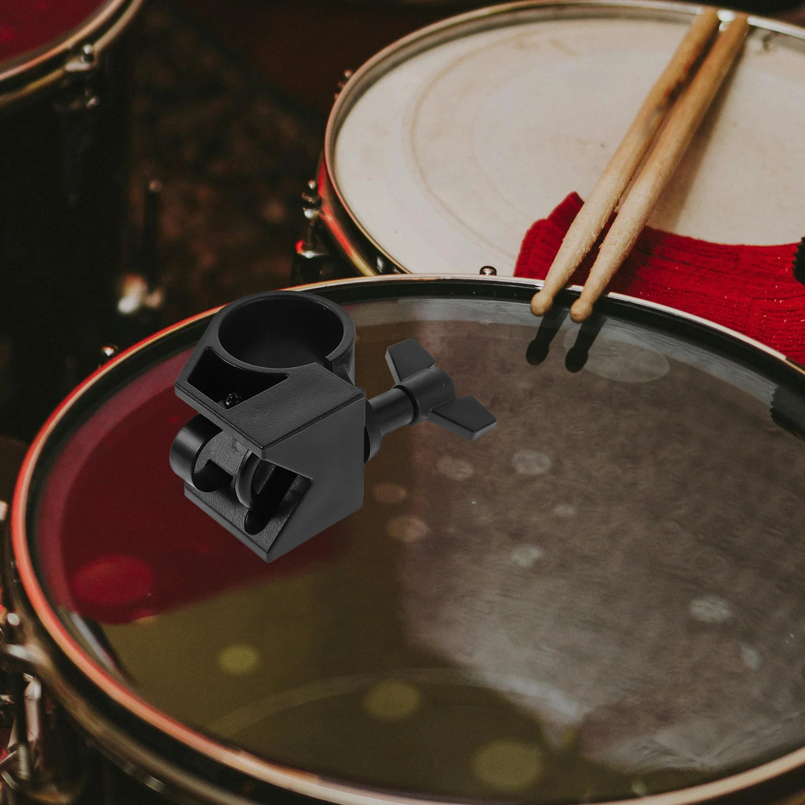 

Electronic Drum Clamp Mount Holder Stable Construction Precise Design Drum Set Accessories Electronic Drums Rack