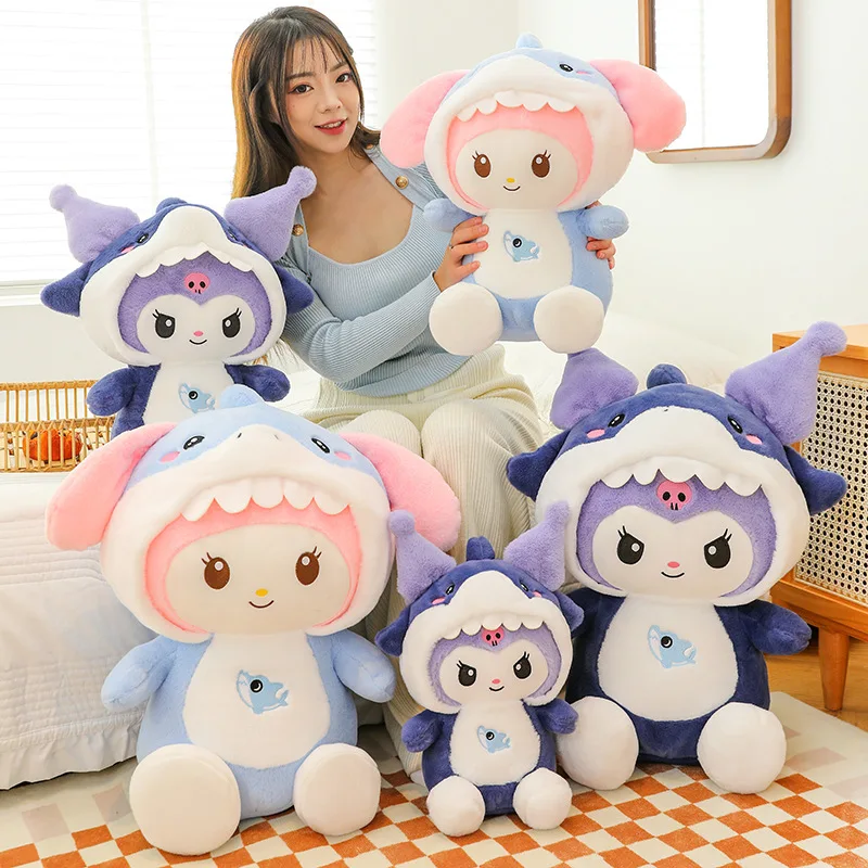 

Kawaii Sanrio Melody Kuromi Hello Kitty плюшевая игрушка мультфильм аниме мягкая кукла игрушка в виде животного милое украшение комнаты детская юна