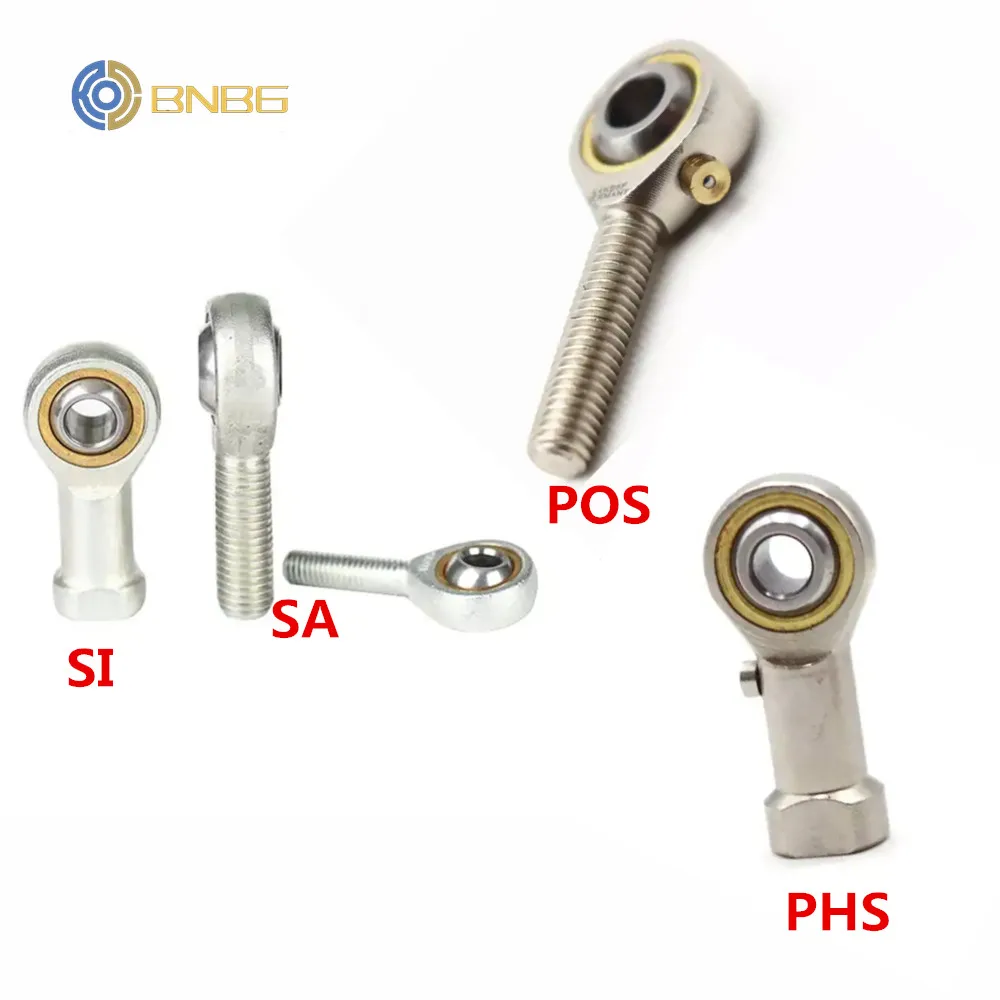 1pc PHSA SI T/K inner hole 5mm to 14mm SA T/K POSA Right Hand Ball Joint Metric Threaded Rod End Bearing For rod linear shaft