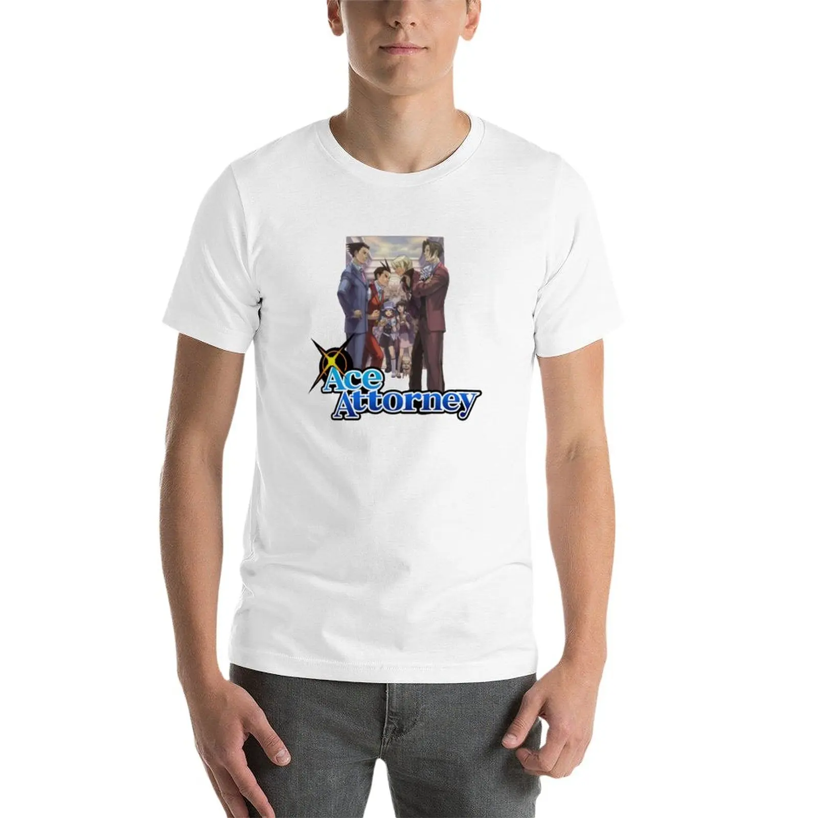 Ace Attorney-Camiseta de manga corta para hombre, ropa estética funnys, ropa pesada