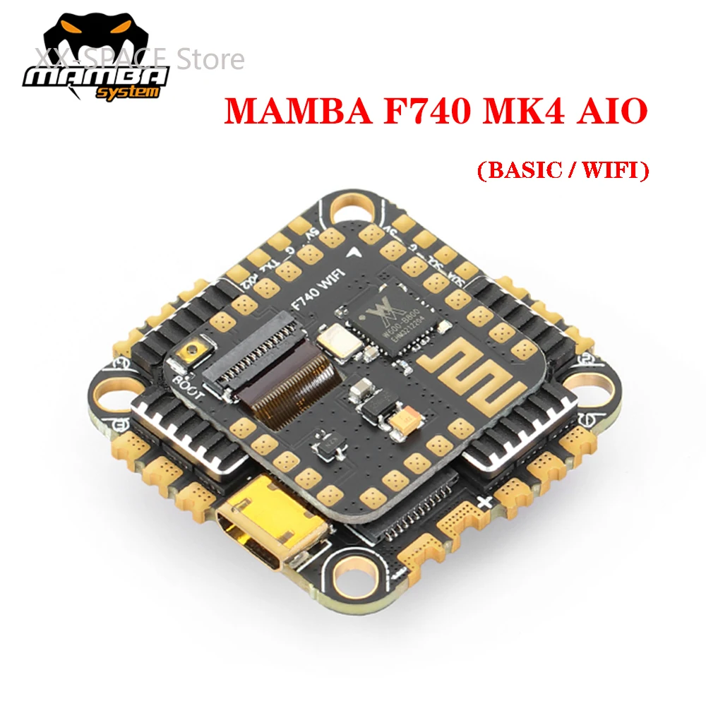 

Контроллер полета DIATONE MAMBA F740 MK4 AIO с blheli _ 32 F40 _ 128k 40A ESC BASIC/WIFI SpeedyBee App 25,5 мм 3-6S для радиоуправляемого FPV дрона